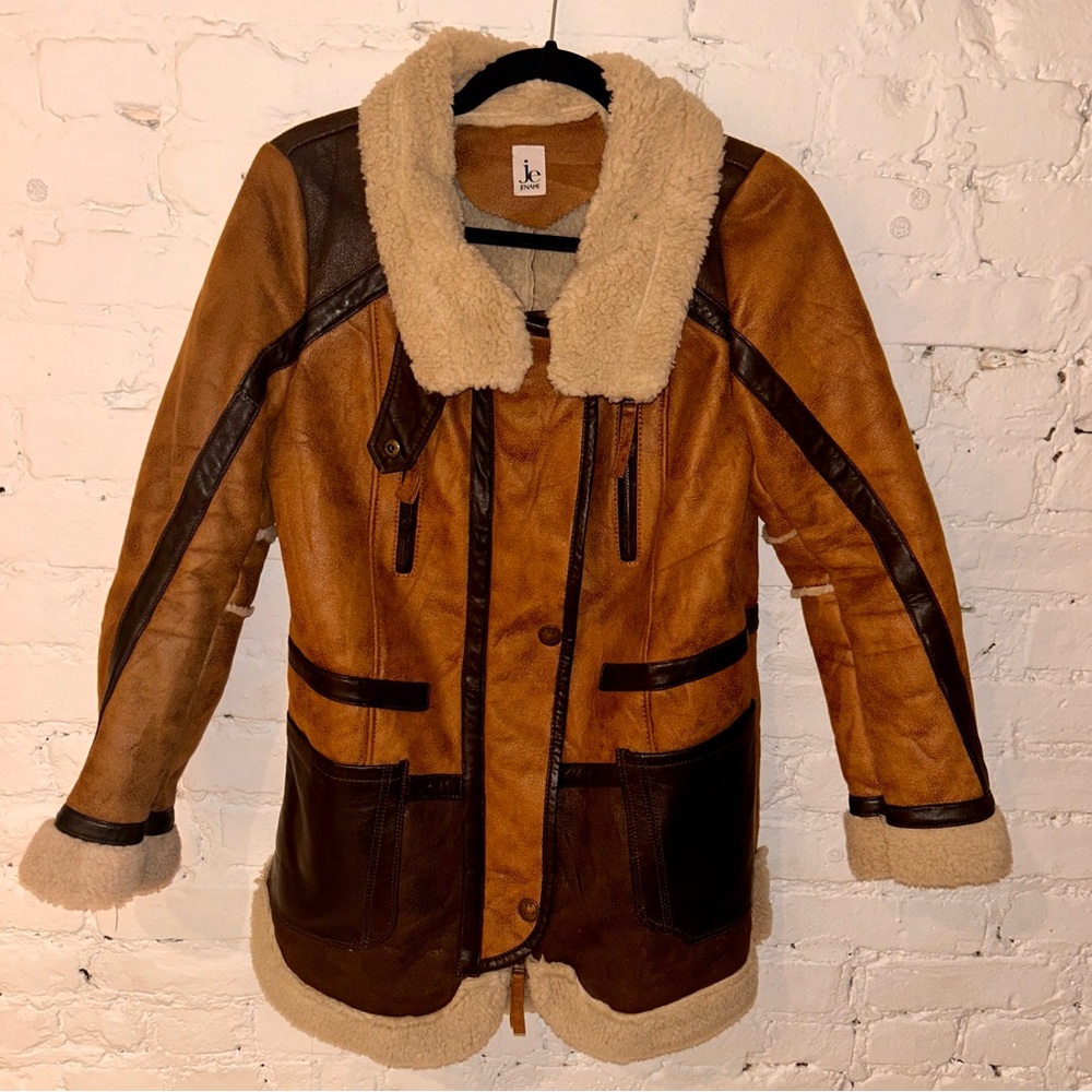 Leather Shearling Aviator Jacket
